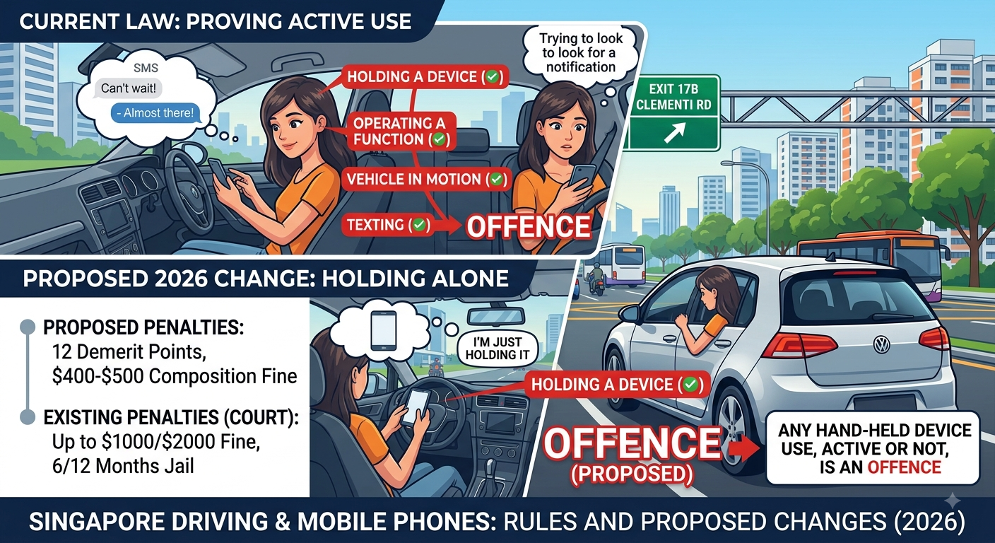 Mobile Phones and Driving in Singapore: Current Rules and a Major 2026 Change