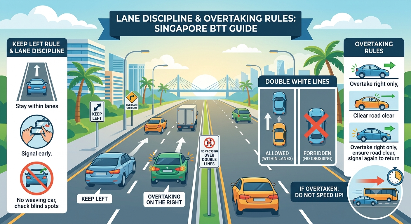Lane Discipline and Overtaking Rules: Singapore BTT Guide
